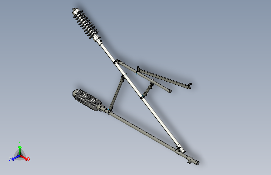 M1479-接触网腕臂定位装置三维模型三维Creo4.0带参