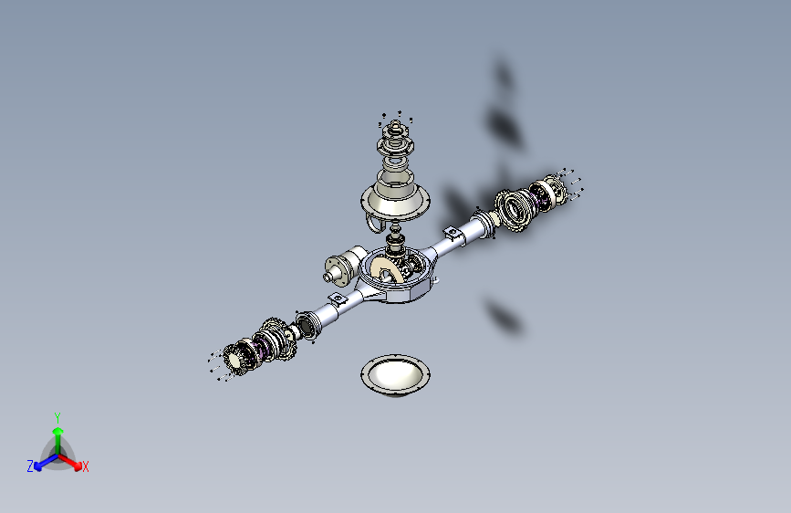 M1678-驱动桥SolidWorks三维SW2017带参