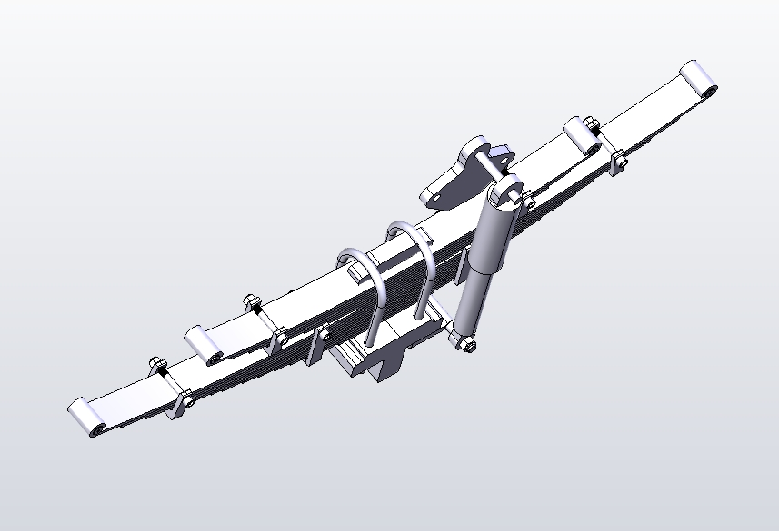 M1912-载货车后悬架主副簧钢板弹簧设计三维CatiaV5R21带参
