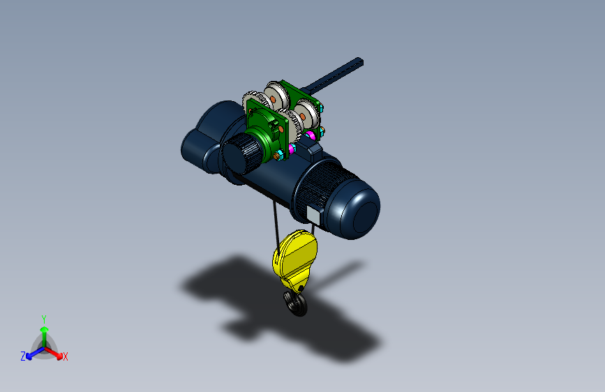 M2093-3t电动葫芦三维Stp无参