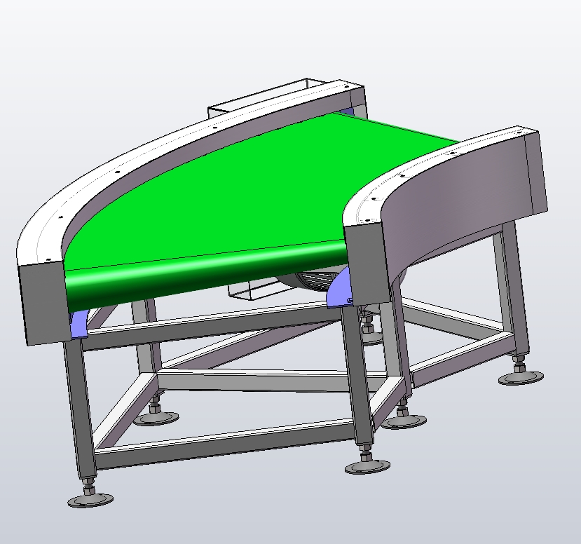 M2633-60°皮带弯道机三维SW2016带参