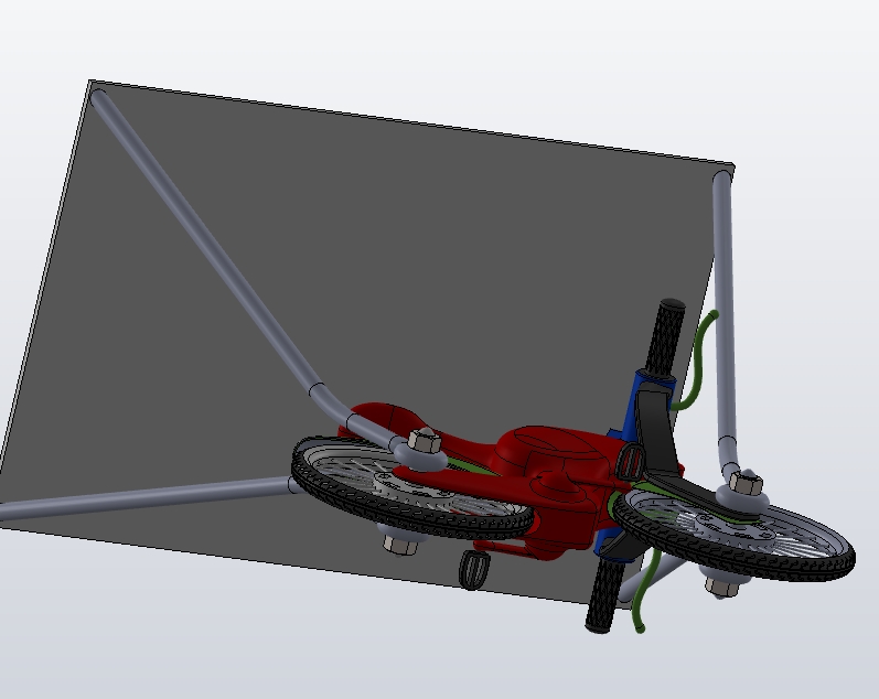 M2822-创意太阳能自行车三维SW2021带参