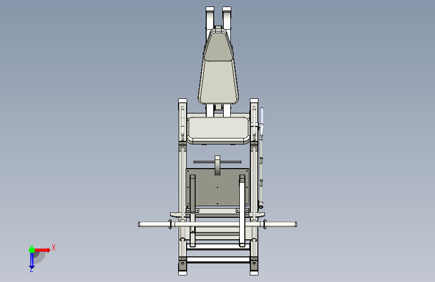M2856-倒蹬机训练器三维SW2014带参 俯视图