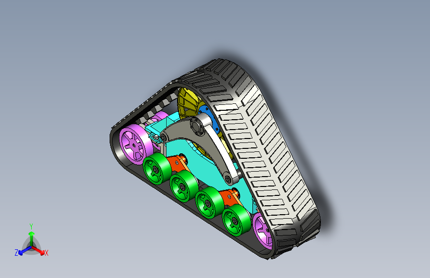 M3192-三角履带轮3D模型三维SW2020带参