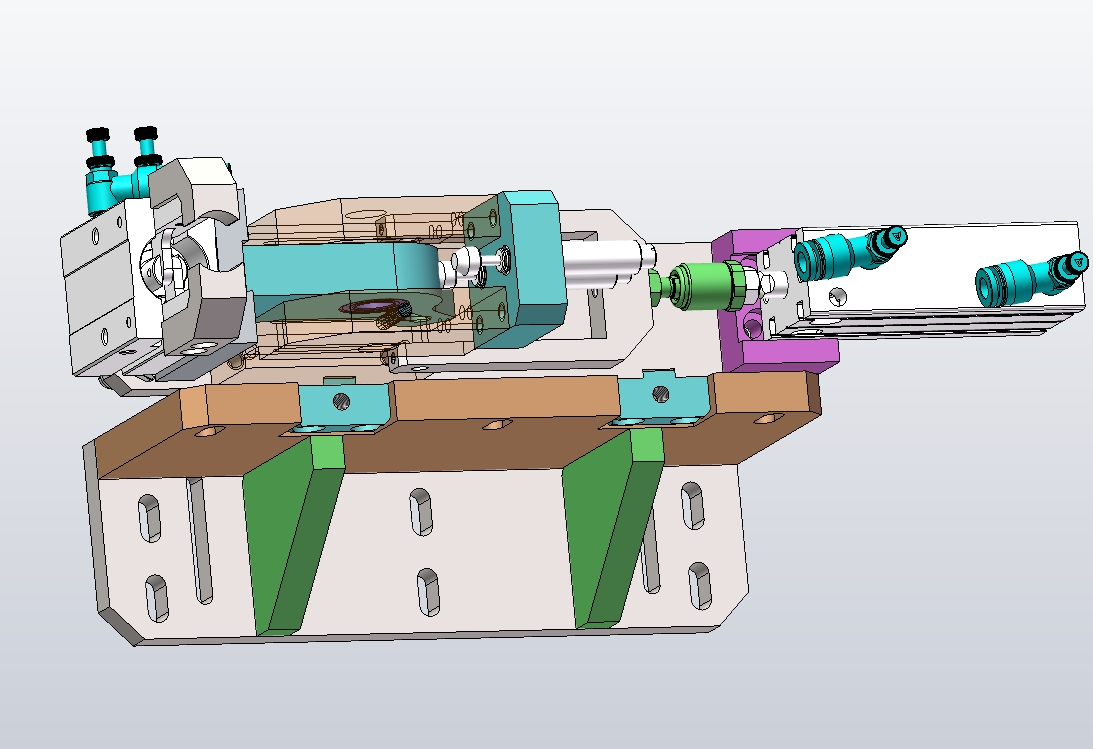 M3425-直动连杆式90°翻转夹取搬运机构三维SW2016带参