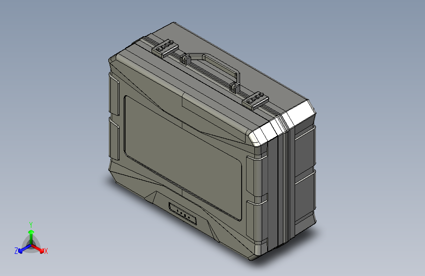 M4160-手提工具箱图 三维SW2018无参