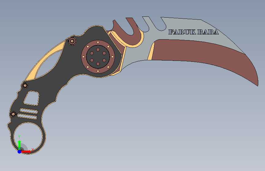 Karambit 特殊弯刀模型3D图纸 SOLIDWORKS设计