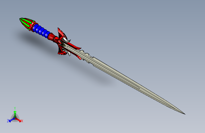 Sedethul塞德斯之剑模型3D图纸 x_t格式