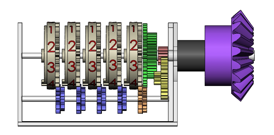 M4360-机械齿轮计数器三维SW2016带参