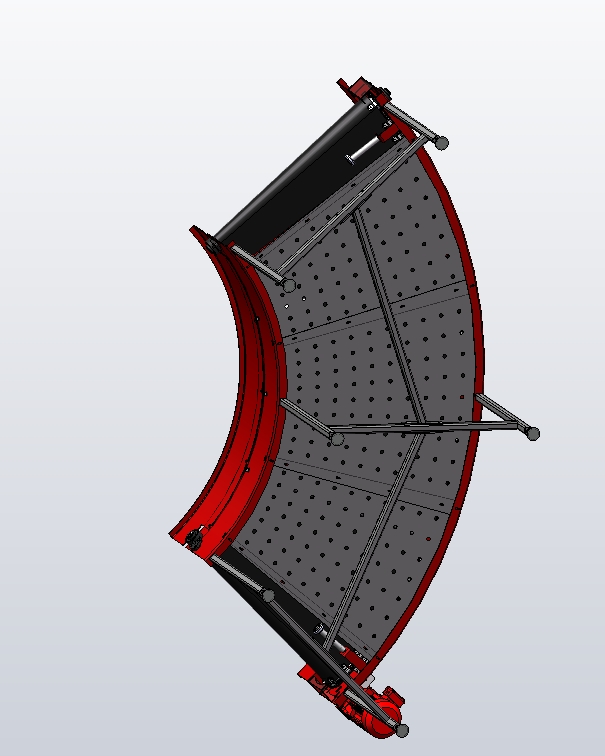 M4477-90度转弯皮带输送机 链条式转弯输送机三维SW2012带参