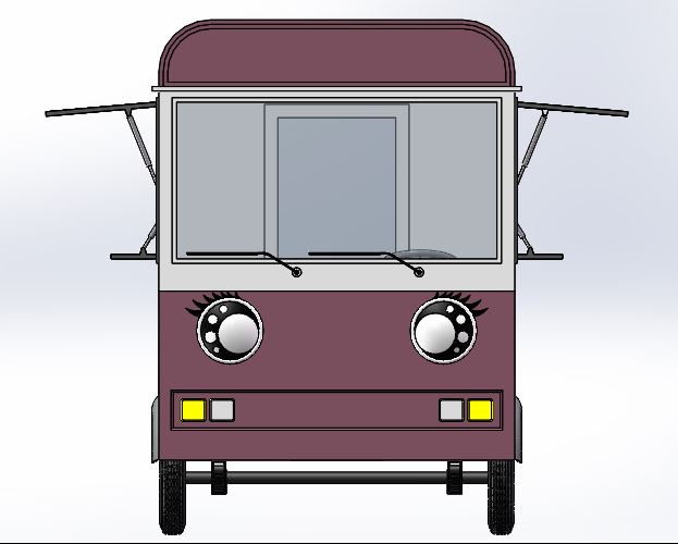 M4523-电动快餐车三维SW2014带参