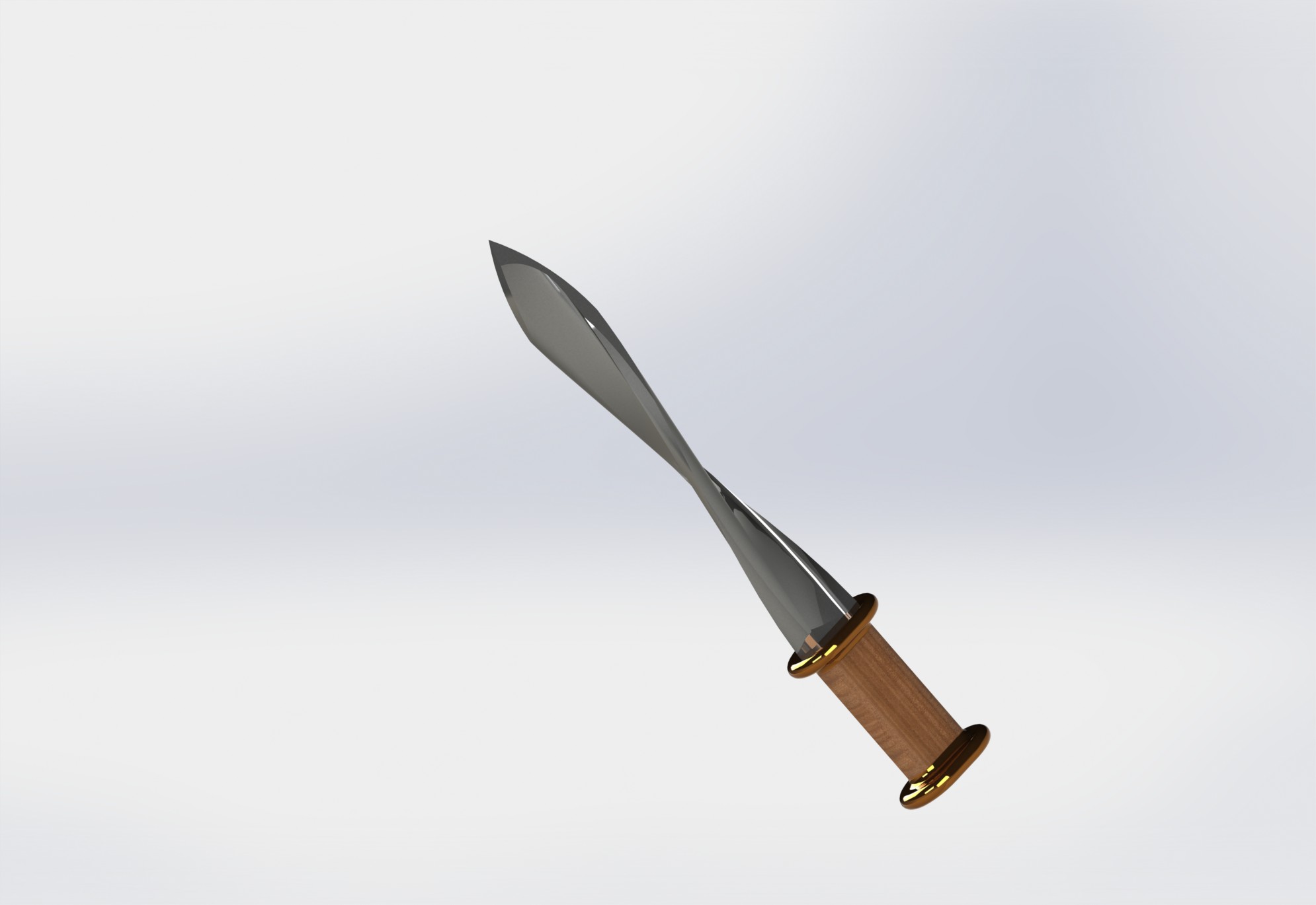 5把尖刀三维建模图纸 solidworks设计 附STEP格式