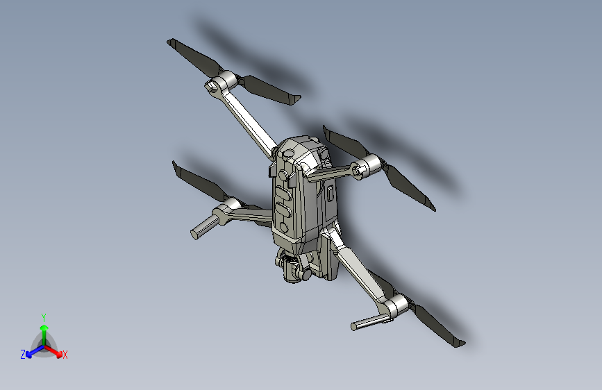 M5445-大疆MAVIC2无人机抄数外形3D图三维Stp