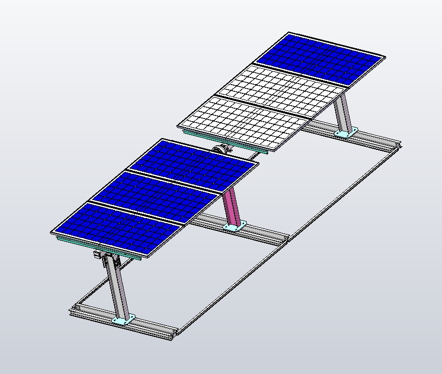 M5803-回转式跟踪光伏支架三维SW2020带参