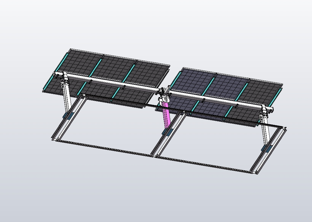 M5803-回转式跟踪光伏支架三维SW2020带参