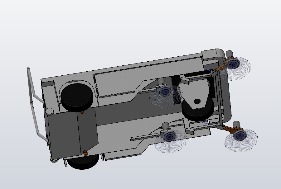 M5893-三轮扫地车底盘三维SW模型三维SW2016带参