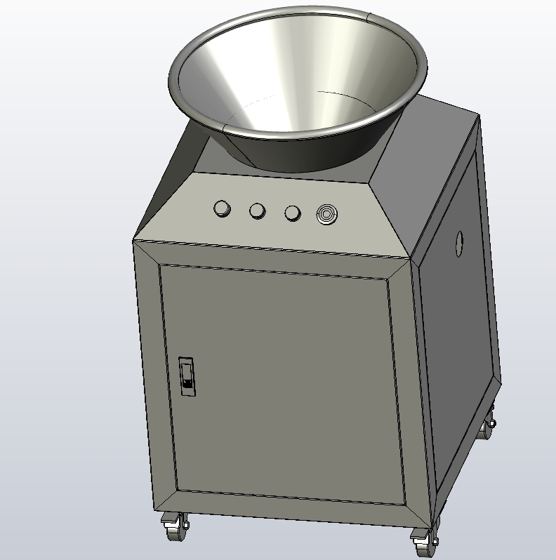 M5983-直排式商用厨余垃圾处理器(圆进料)三维Step