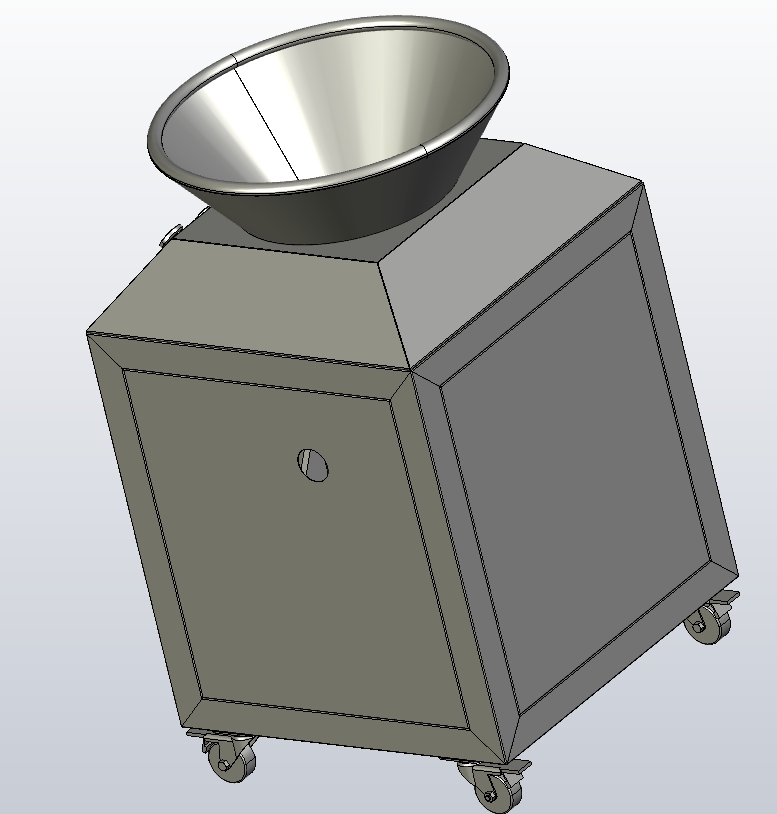 M5983-直排式商用厨余垃圾处理器(圆进料)三维Step