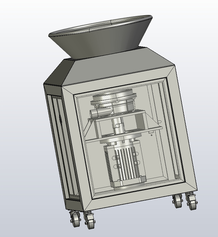 M5983-直排式商用厨余垃圾处理器(圆进料)三维Step