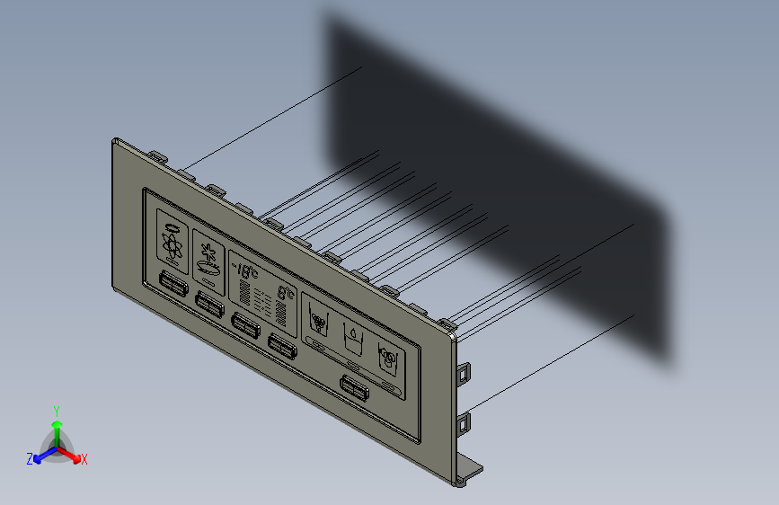 M6082-冰箱制冰吧控制面板三维Creo4.0带参