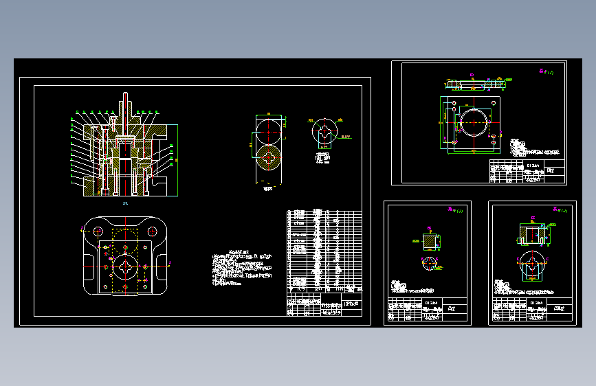 M6347-花孔垫圈冲孔落料模具设计CAD+说明书