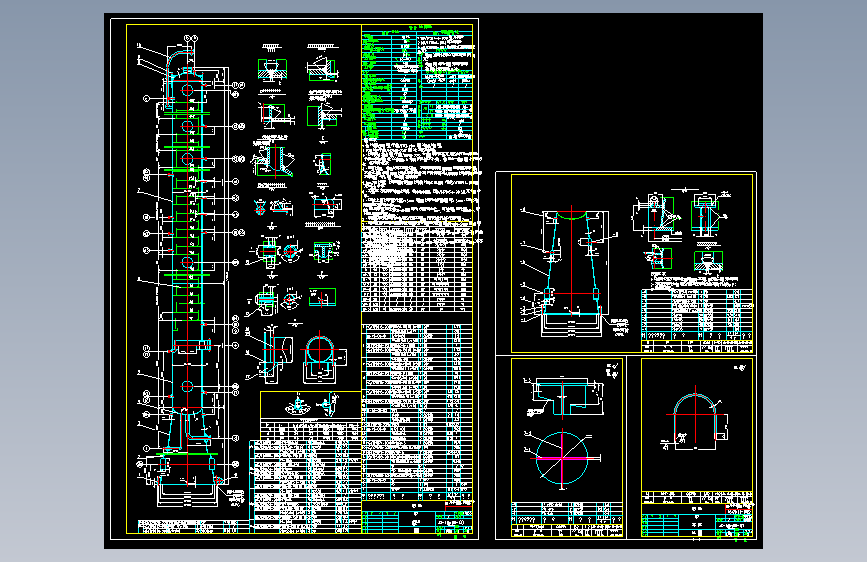 M0490-甲醇回收塔模型CAD+说明