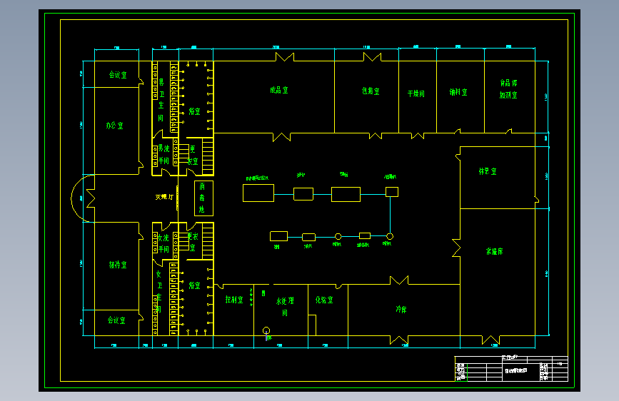 M0608-某香肠食品厂整体设计CAD+说明
