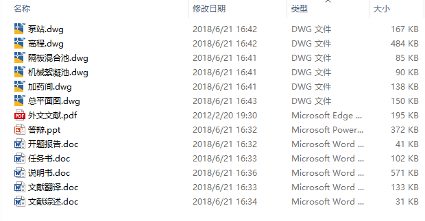 M0660-平顶山7万吨净水厂设计CAD+说明