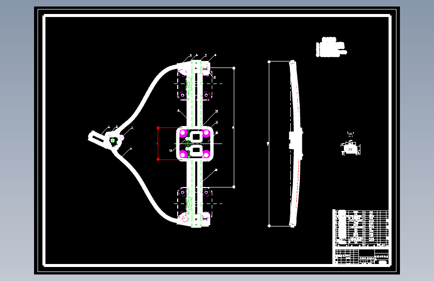 M3985-cad轿车前车门设计+CAD+说明