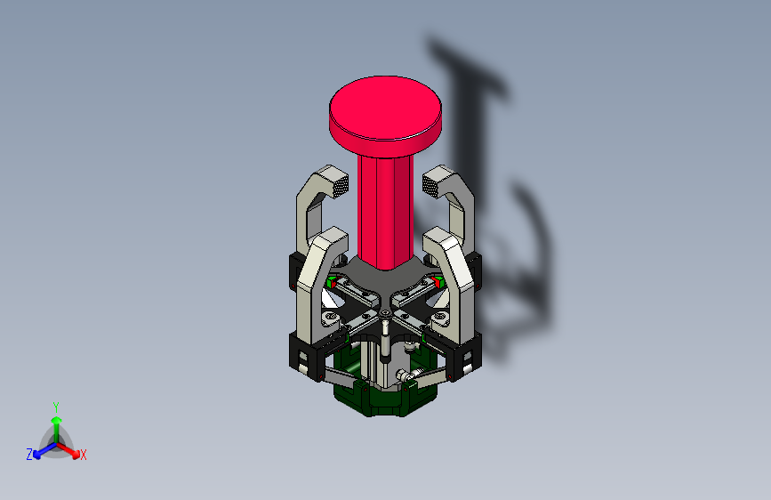 M0795-四爪末端执行器结构设计三维UG10.0带参+CAD+说明