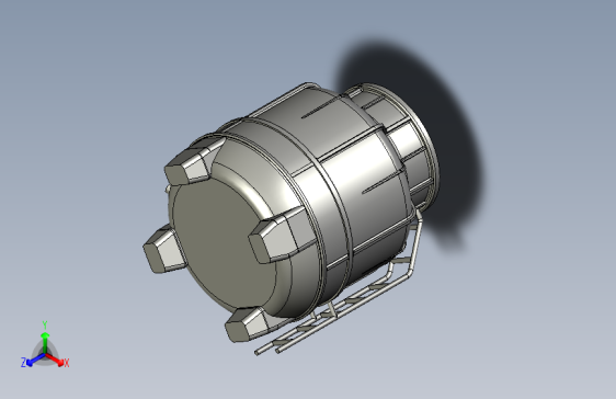 M1507-空调压缩机组模型三维Creo3.0无参