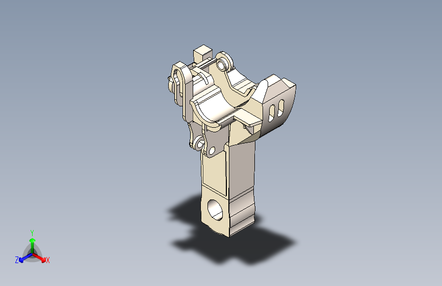 M2111-17号车钩三维Solidworks2018带参