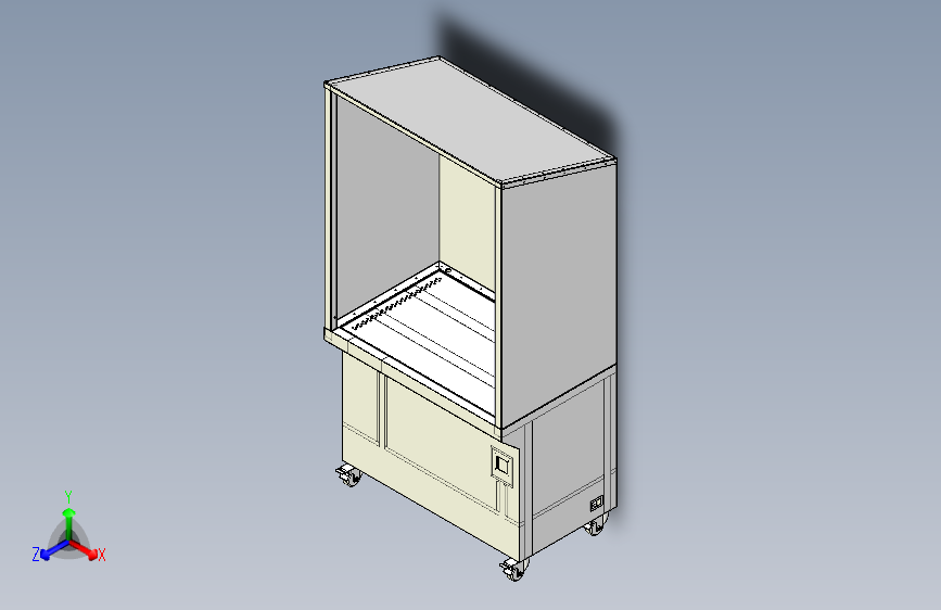 M4440-布袋式打磨烟尘净化除尘工作台三维SW2018带参