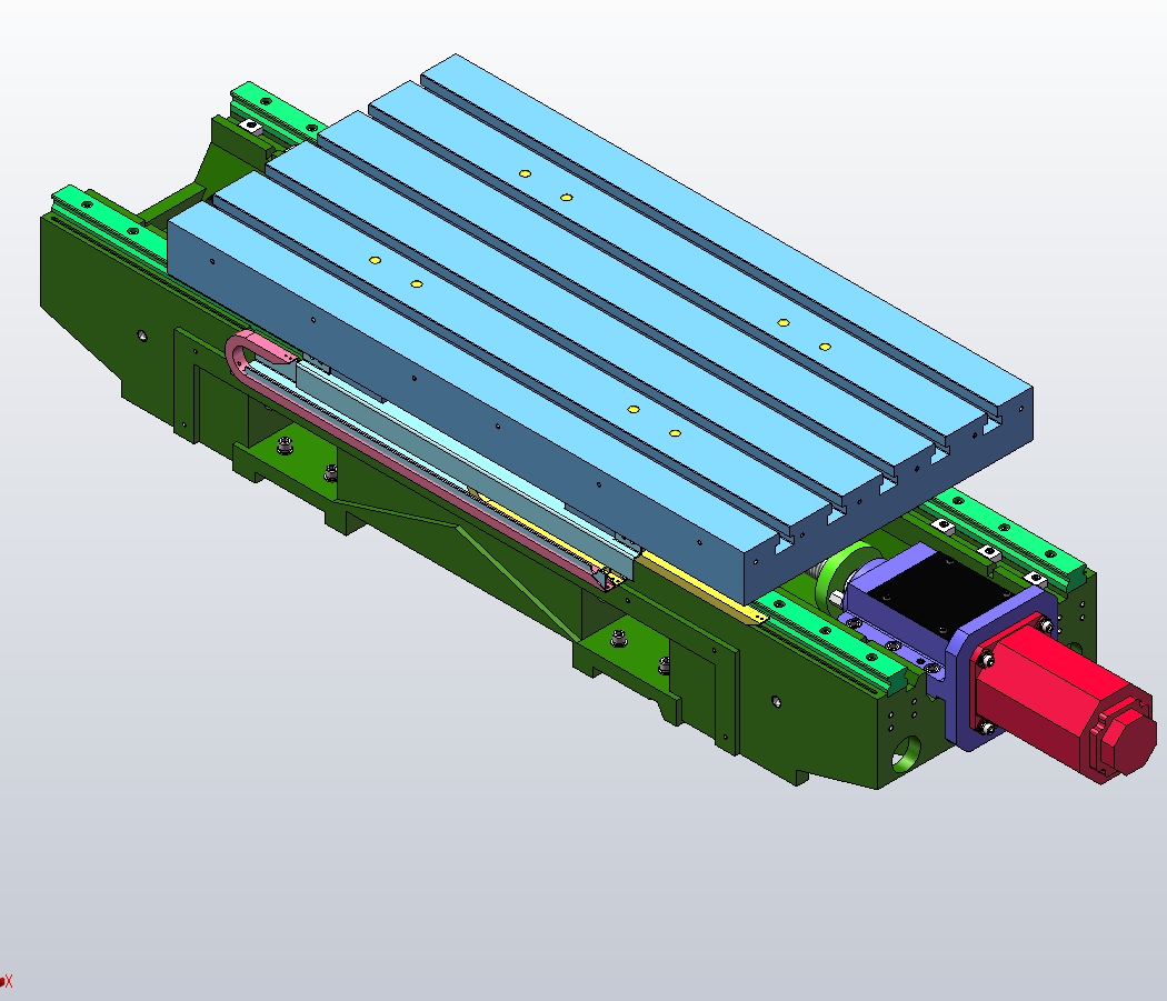 M5551-床鞍工作台装配三维SW2021无参
