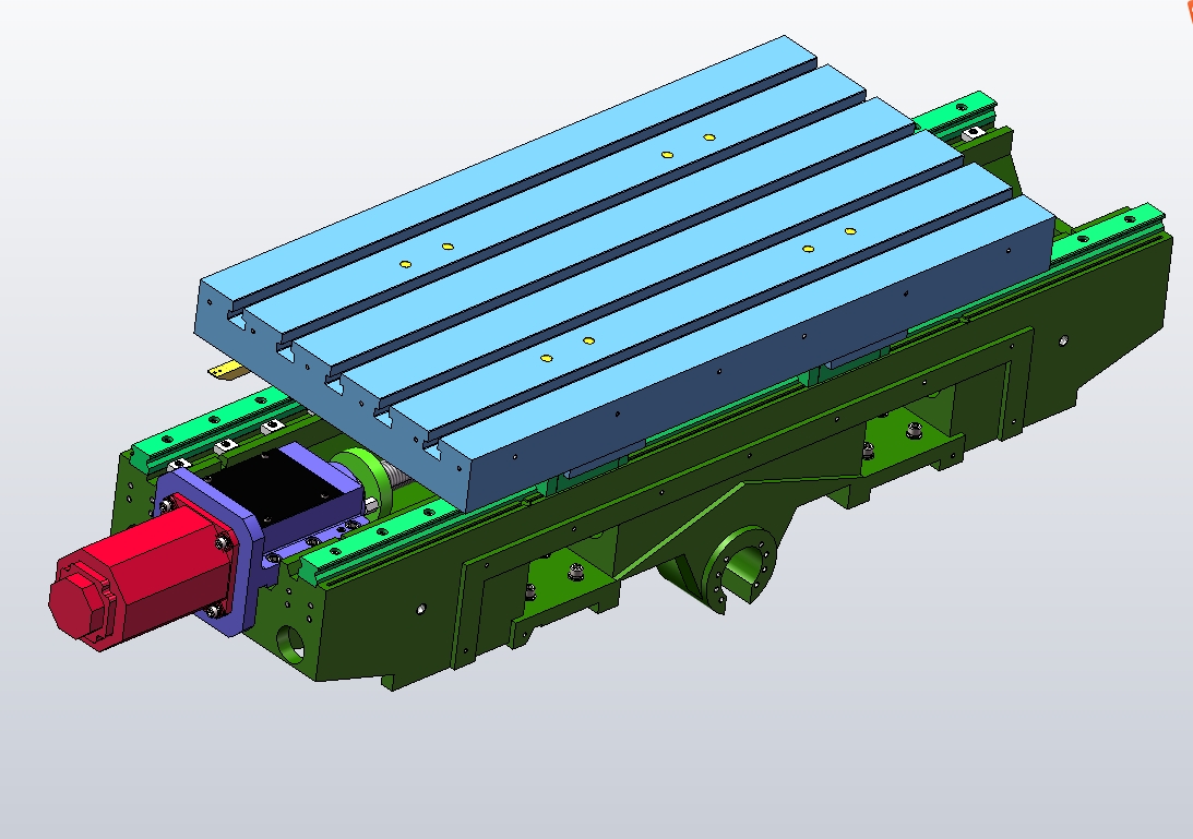 M5551-床鞍工作台装配三维SW2021无参