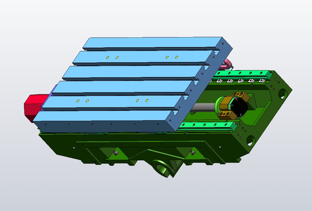 M5551-床鞍工作台装配三维SW2021无参