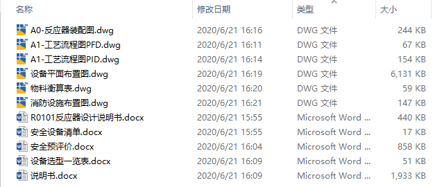 M1590-年产6万吨苯加氢制环己烷生产线设计CAD+说明