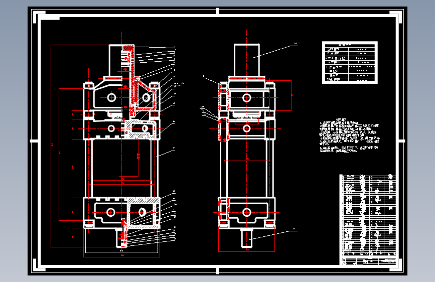 M0106-315t通用液压机本体设计CAD+说明