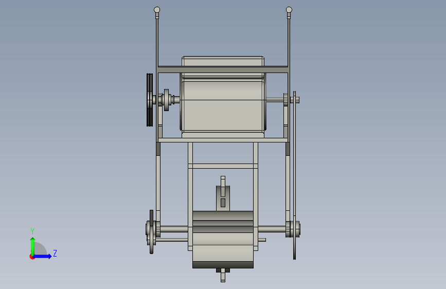 W4108-玉米播种机(cero6.0+cad+说明书) 左侧视图