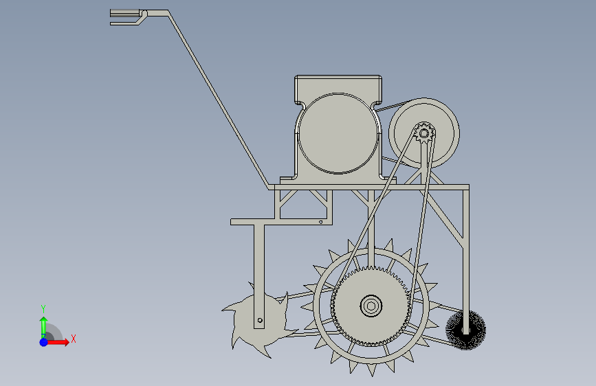 W4108-玉米播种机(cero6.0+cad+说明书) 正面视图