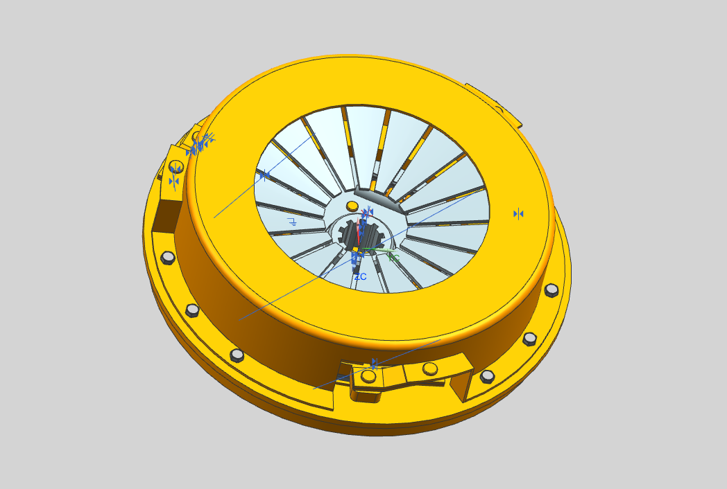 M6542-福克斯膜片弹簧离合器设计三维UG8.0带参+CAD+说明书