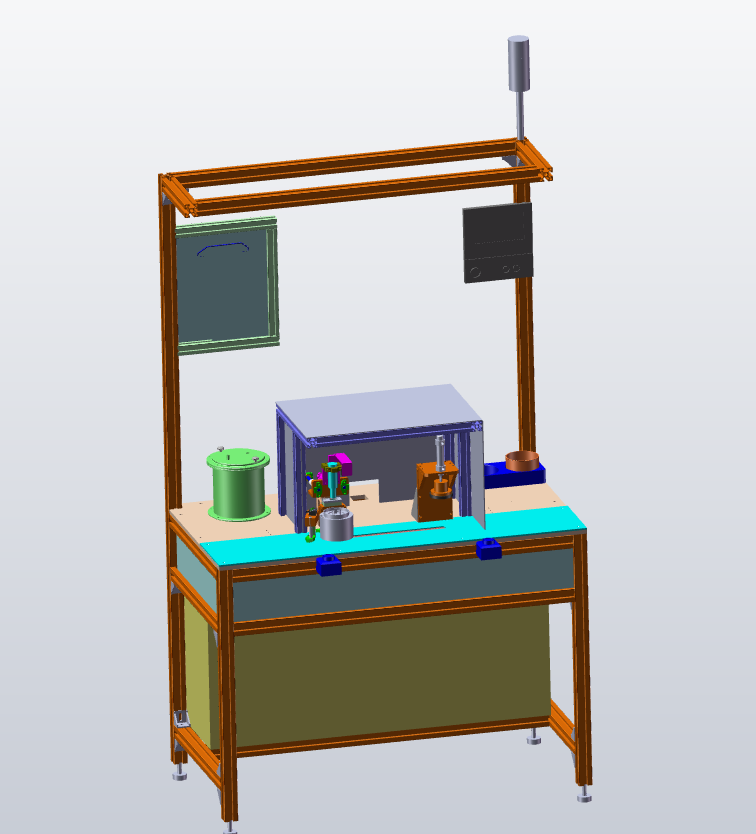M1010-自动涂胶工作台的设计三维SW2015无参+CAD+说明