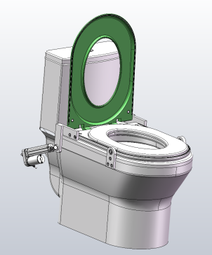 M1011-自动座便器设计（含CAD及三维图纸）三维SW2014无参+CAD+说明