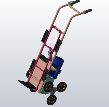M1316-电动爬楼行李架三维SW2016带参+CAD+说明