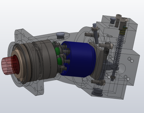 M1843-斜轴式轴向柱塞泵结构设计三维SW2016带参+CAD+说明