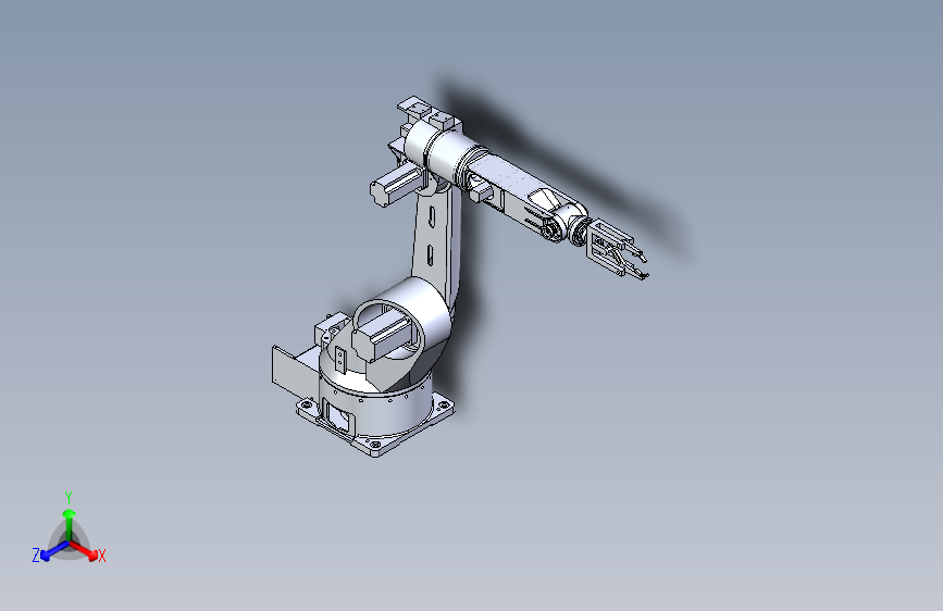 M1885-一种五自由度串联机器人的设计三维SW2016带参+CAD+说明