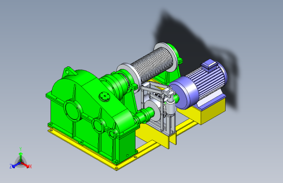 M4518-5T单梁桥式起重机卷扬机构设计三维SW2014带参+CAD+说明
