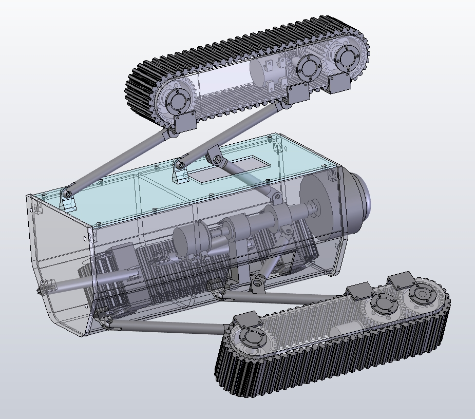 M4702-井下管道机器人三维SW2007带参+CAD+说明 背面视图