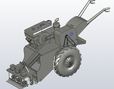 M4754-自走式大蒜收获机设计三维Proe5.0带参+CAD+说明