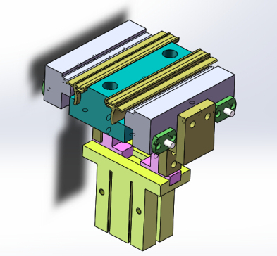 W4454-罩前条打孔裁断一体机（sw18可编辑+工程图）